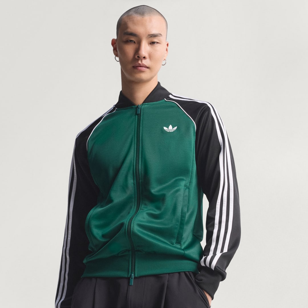 Bunda adidas Performance SST Full Zip Track Jacket Zelené | KE3509, 0