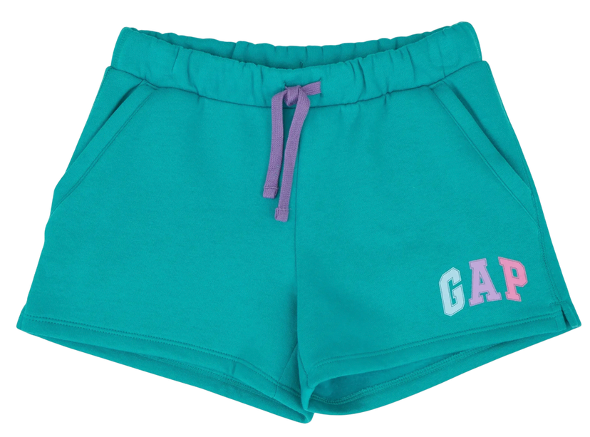 Šortky GAP Drawstring Fleece Logo Shorts Tyrkysová | 719777-10