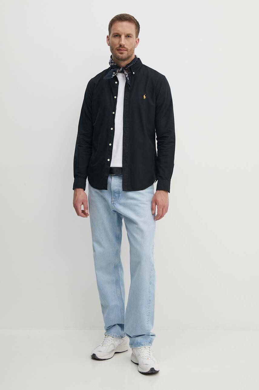 Košeľa Polo by Ralph Lauren Slim Fit Button-Down Collar Shirt Čierna | 710767828, 1