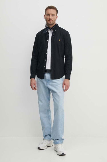 Košeľa Polo by Ralph Lauren Slim Fit Button-Down Collar Shirt Čierna | 710767828, 1