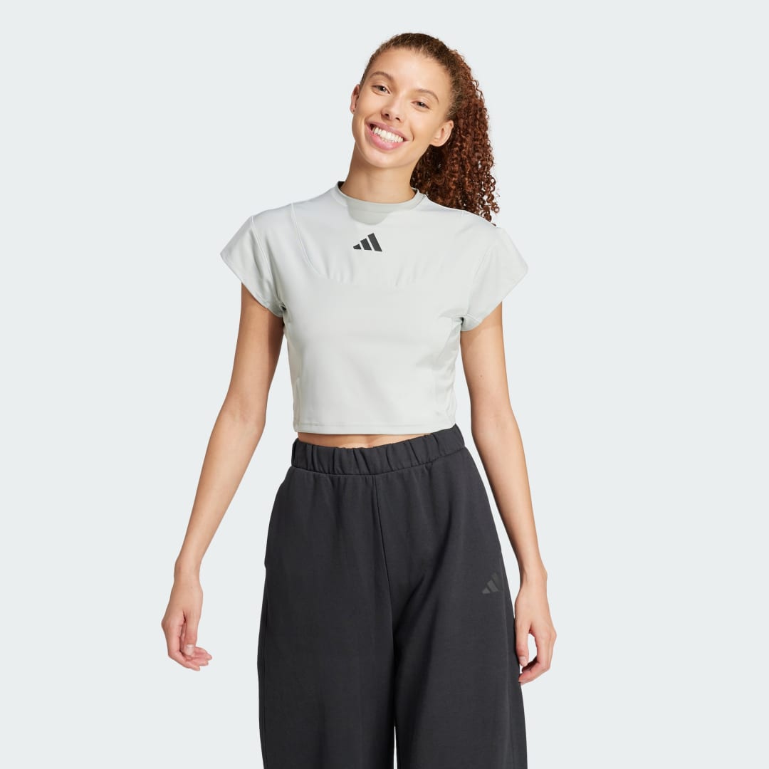 Crop Top adidas Performance City Escape Cropped T-Shirt Zelené | JC5067, 0