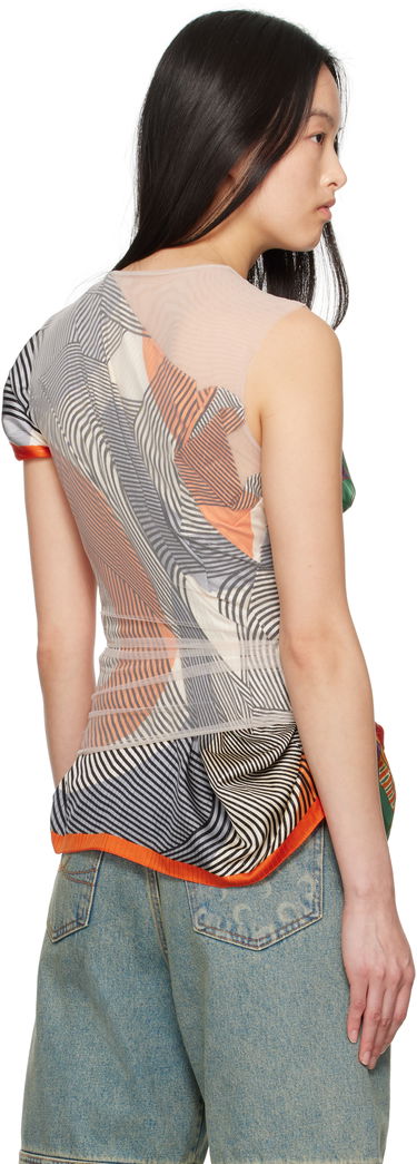 Tielko Marine Serre Marine Serre Regenerated Silk Scarf Layer Top Rôznofarebný | WTO422A UWOV0028, 2