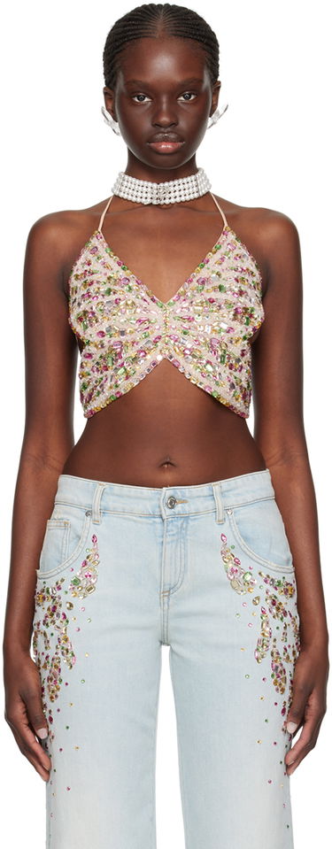 Tielko Blumarine Blumarine Embellished Halter Top Rôznofarebný | P422C265A, 0