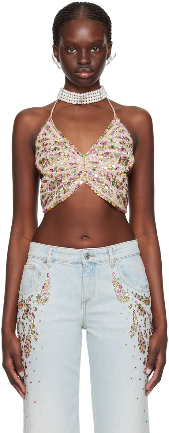 Tielko Blumarine Blumarine Embellished Halter Top Rôznofarebný | P422C265A