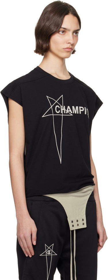 Tielko Rick Owens Rick Owens Champion Edition Micro Tatlin Tank Top Čierna | CW01E1668 CHJG, 1