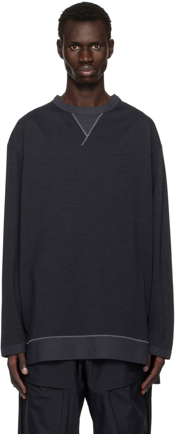Tričko Y-3 Long Sleeve Premium T-shirt Čierna | IW0082, 0