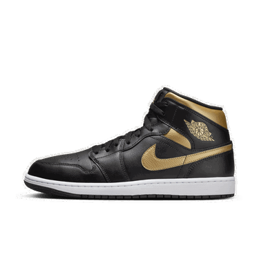 Tenisky a topánky Jordan Air Jordan 1 Mid Black Metallic Gold Čierna | DQ8426-071, 0