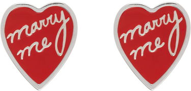 Náušnice Chopova Lowena Chopova Lowena 'Marry Me' Heart Earrings Červená | W6344, 0