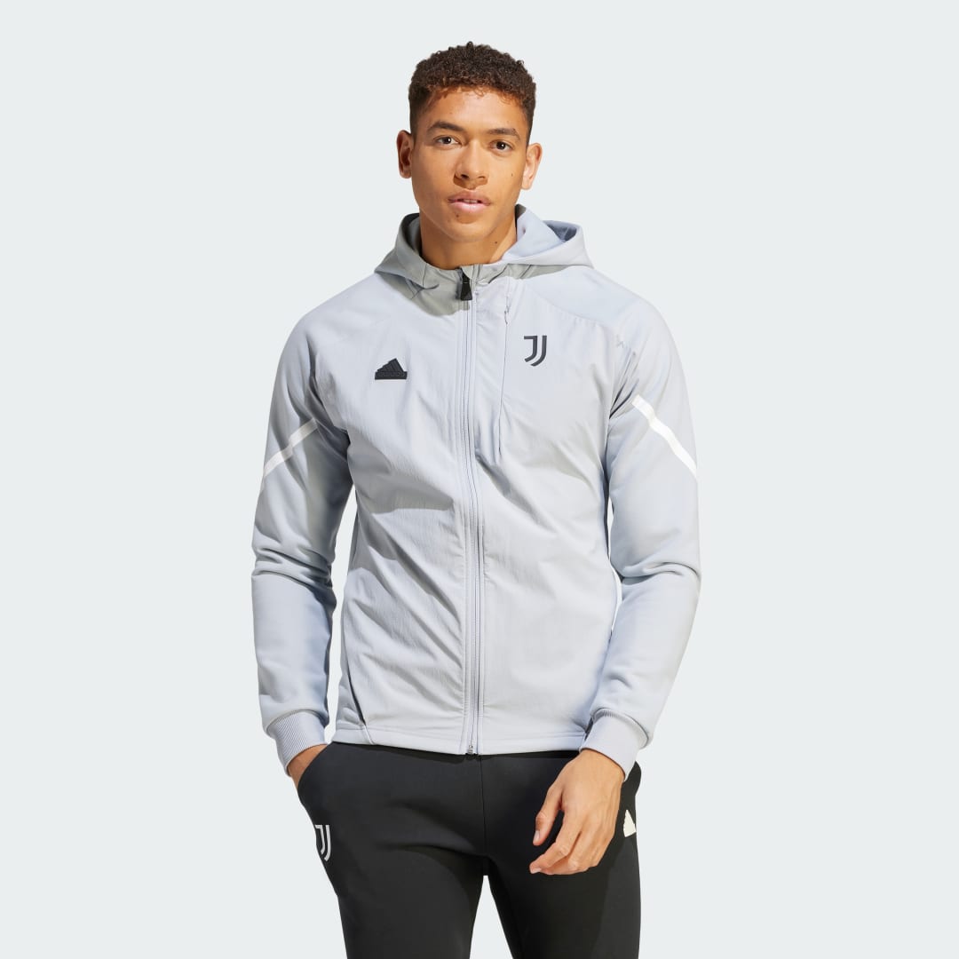 Mikina adidas Originals Juventus Designed for Gameday Full-Zip Šedá | HZ4982, 0