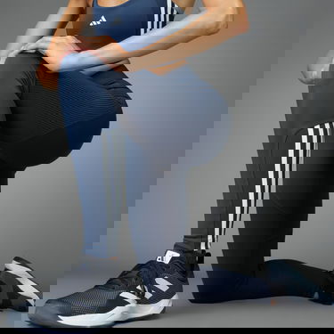 Legíny adidas Performance Ribbed Full-Length Tights Modrá | JC7229, 4