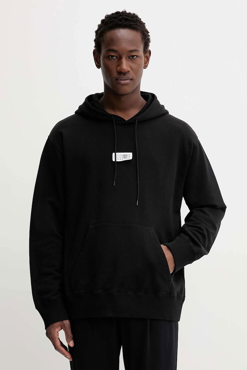 Mikina Maison Margiela Smooth Hooded Sweatshirt MM6 Maison Margiela x MM6 Wardro Čierna | SH0GU0033.M25025.900