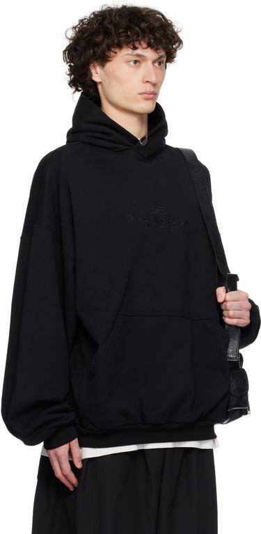 Mikina Balenciaga BB Garderobe Large Fit Hoodie Čierna | 813406TRVW1, 1