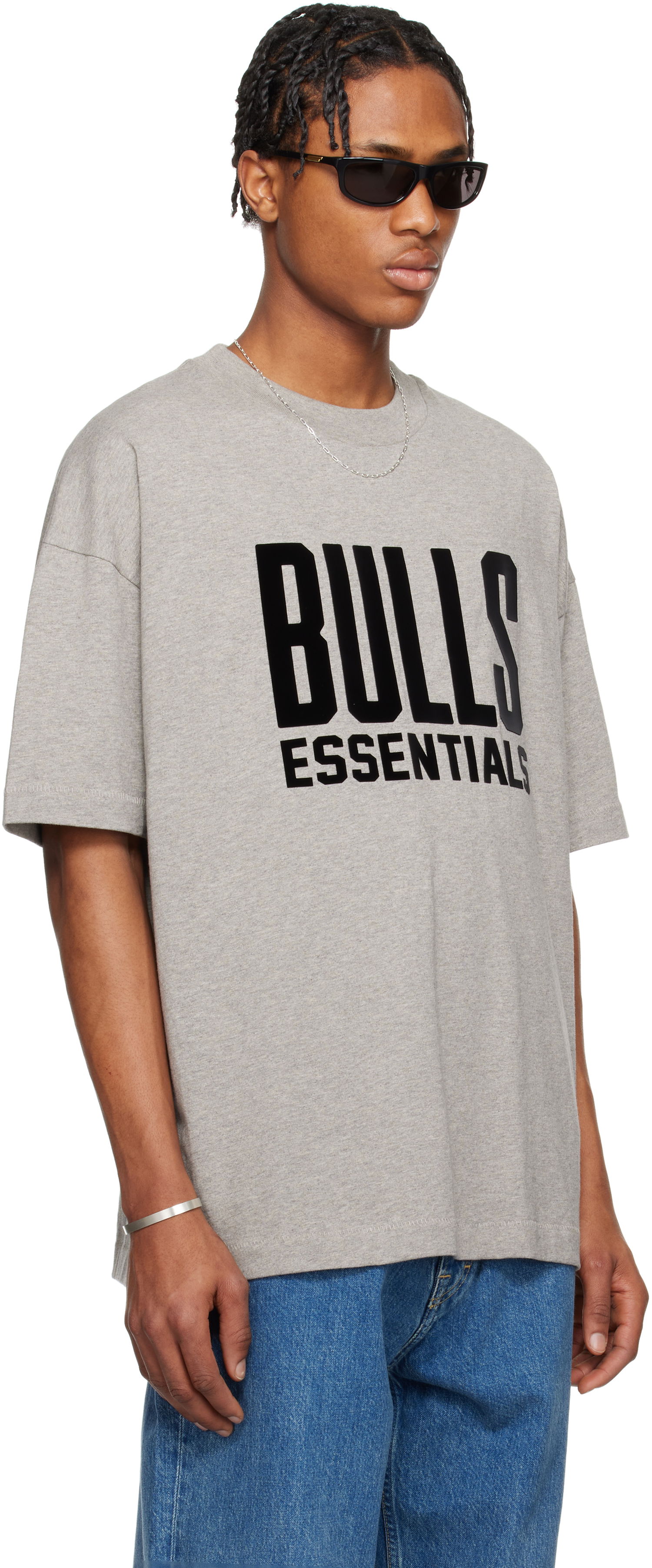 Tričko Fear of God Fear of God ESSENTIALS NBA Bulls Short Sleeve T-Shirt Šedá | 125AL244104F, 1