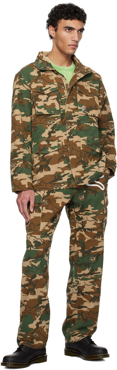 Cargo nohavice BBC IceCream ICECREAM Running Dog Woodland Camo Cargo Pants Zelené | IC24S36, 3