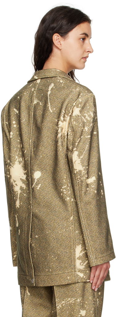 Bunda R13 R13 Bleach-Splatter Blazer Žltá | R13WR020-R271A, 2
