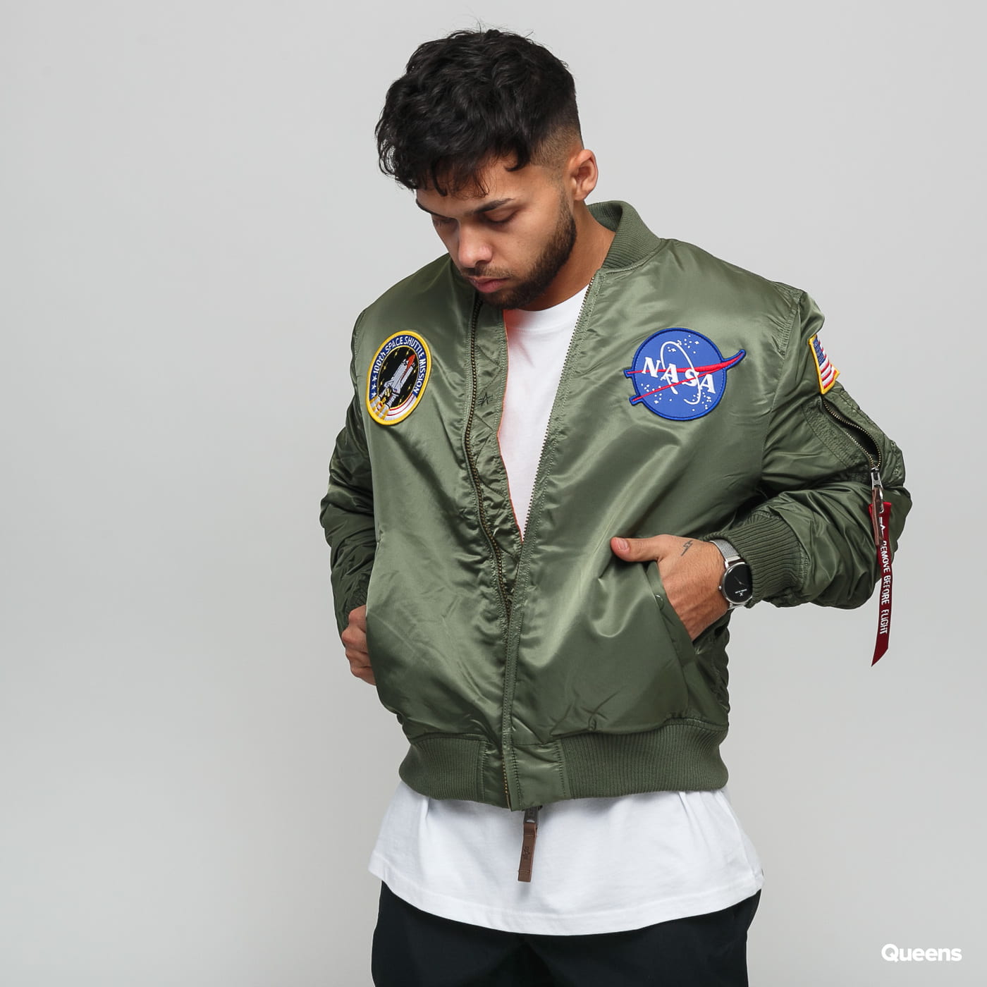 Bomber bunda Alpha Industries MA - 1 VF NASA Zelené | 166107 01, 0