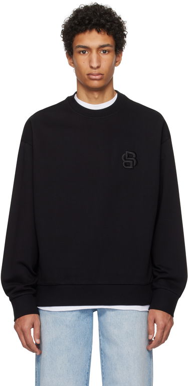 Sveter BOSS Mercerized Cotton Sweatshirt Čierna | 50533075, 0