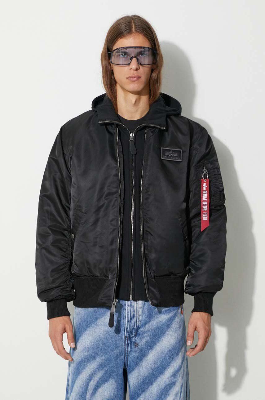 Bomber bunda Alpha Industries Bomber Jacket With Logo Patch Čierna | 183110.515, 0