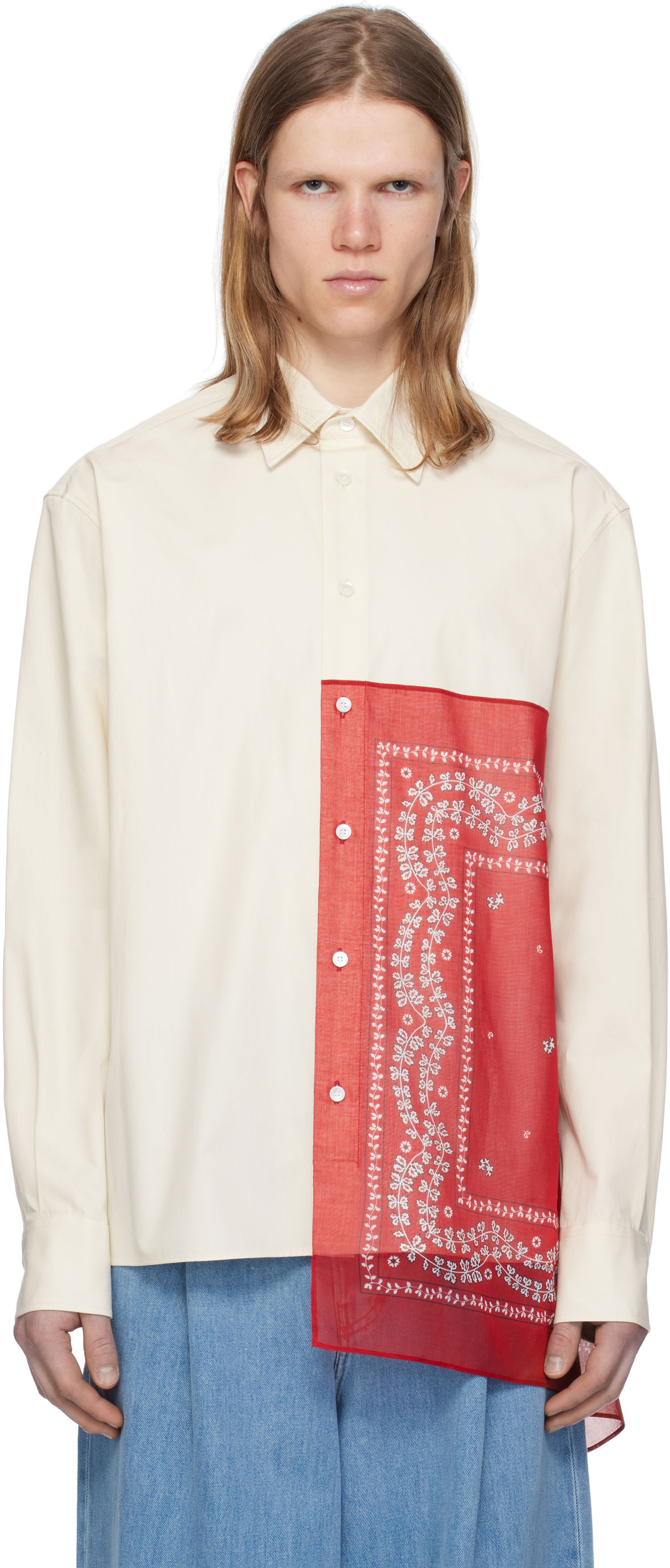 Košeľa LANVIN Lanvin Straight Bandana Shirt Biela | RM-SI0207-6031-P25, 0