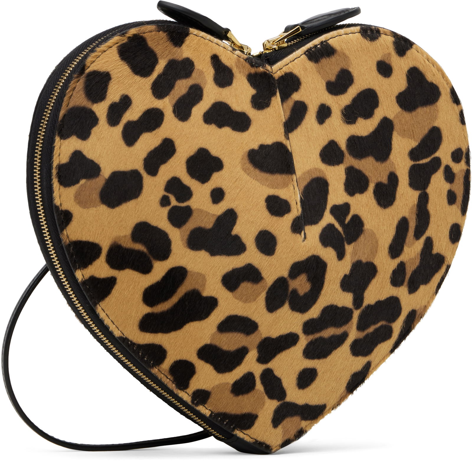 Leopard Print Heart Shaped Shoulder Bag