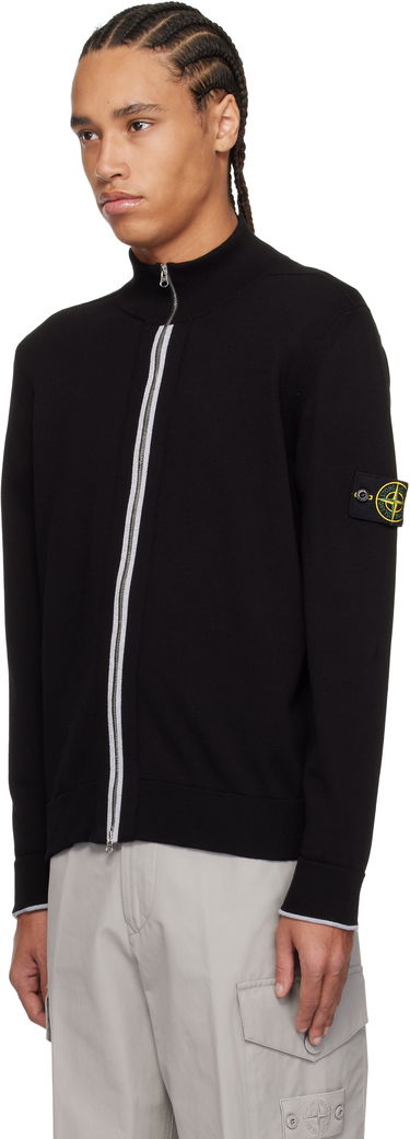Sveter Stone Island Stone Island Organic Cotton Zip Cardigan Čierna | K1S15 5100018 S00B1, 3