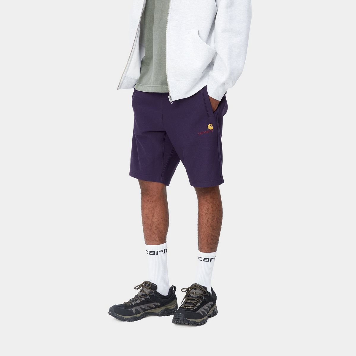 American Script Sweat Short "Cassis"