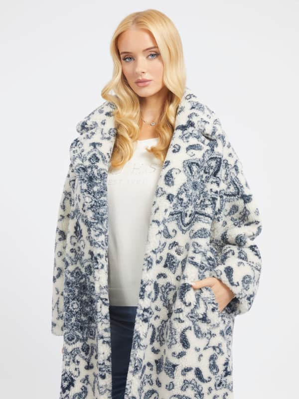 Bandana Print Faux Fur