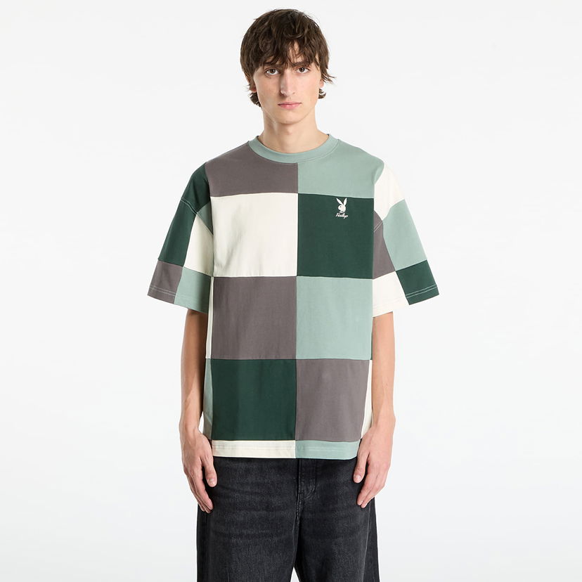 Tričko Footshop Playboy x FTSHP Patchwork Tee UNISEX Green Zelené | FTSHP_509