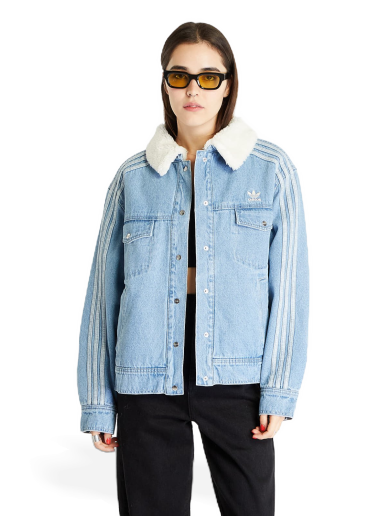 Bunda adidas Originals Denim Jacket Tyrkysová | IS5250