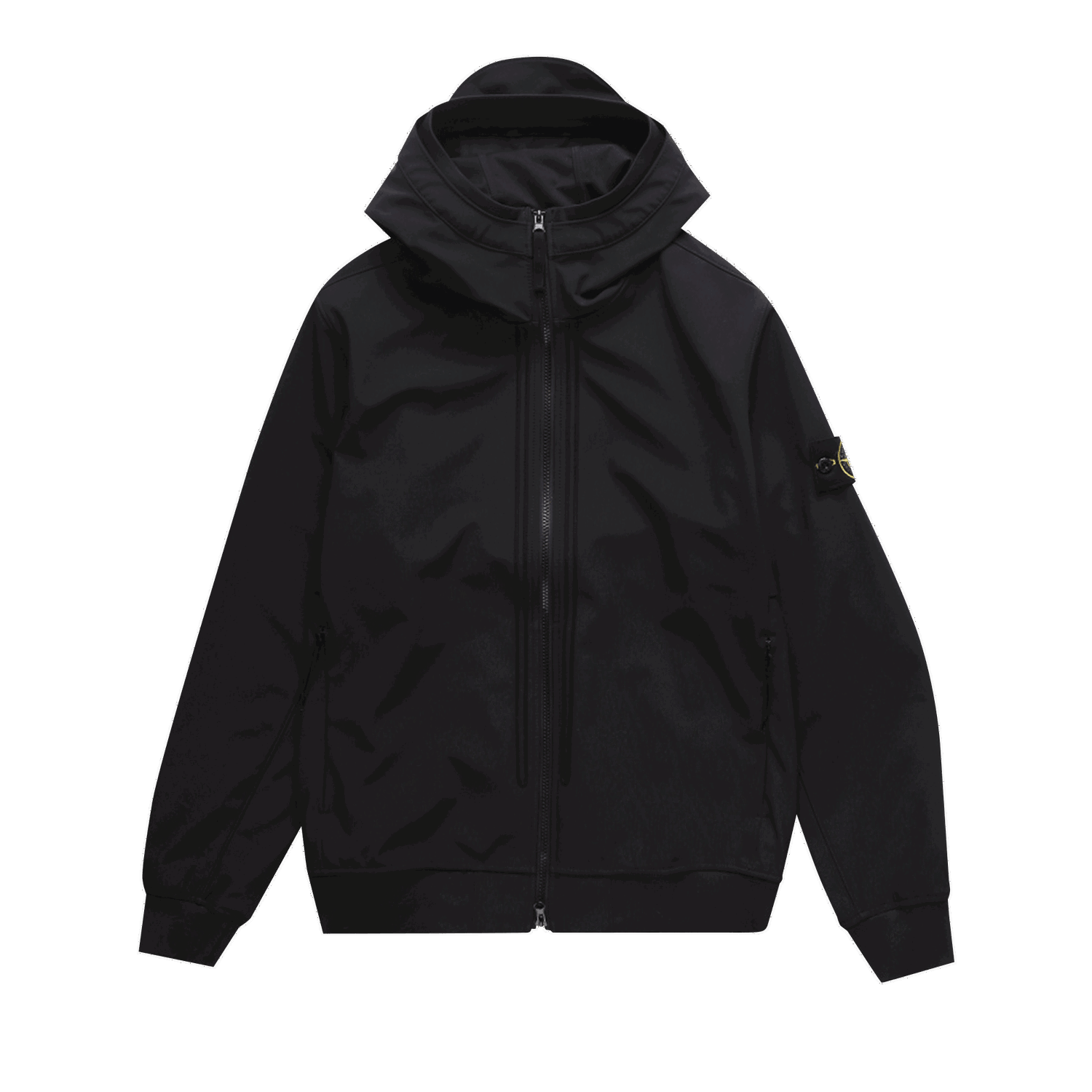 Vetrovka Stone Island SOFT SHELL-R HOODED JACKET Čierna | 761540427 V0029, 0