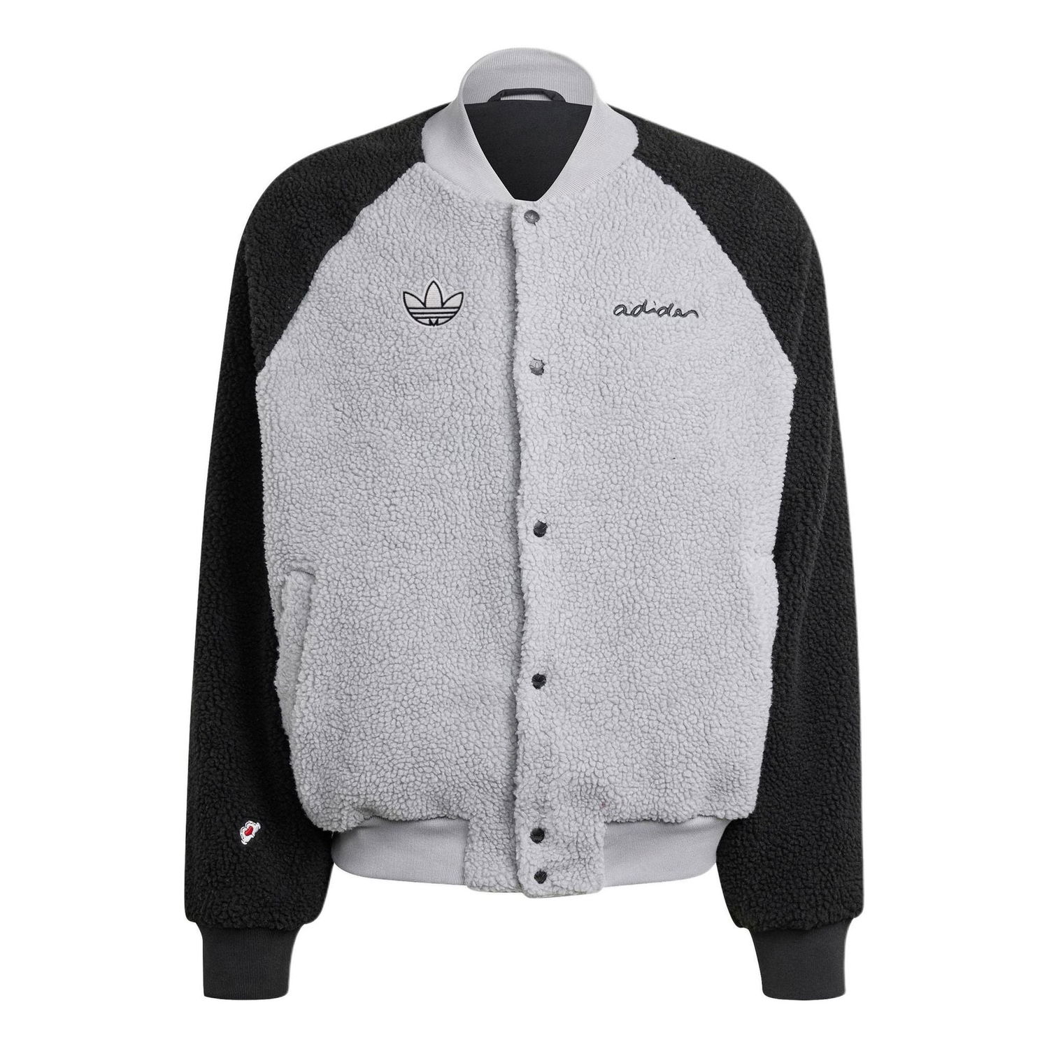 Bomber bunda adidas Originals Disney Originals Fleece Jacket Šedá | IY2265, 0