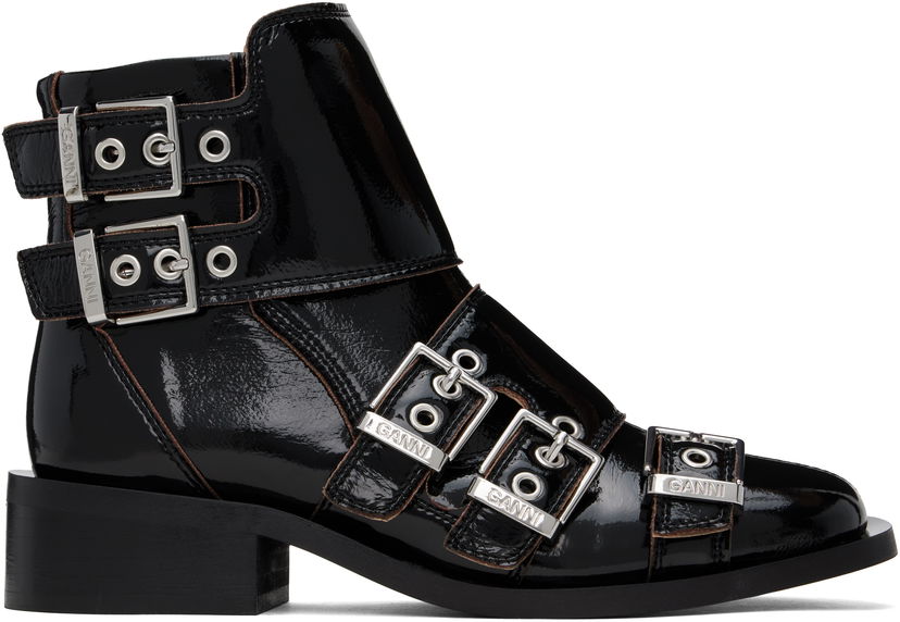 Oblečenie GANNI GANNI Feminine Buckle Boots Čierna | S2811