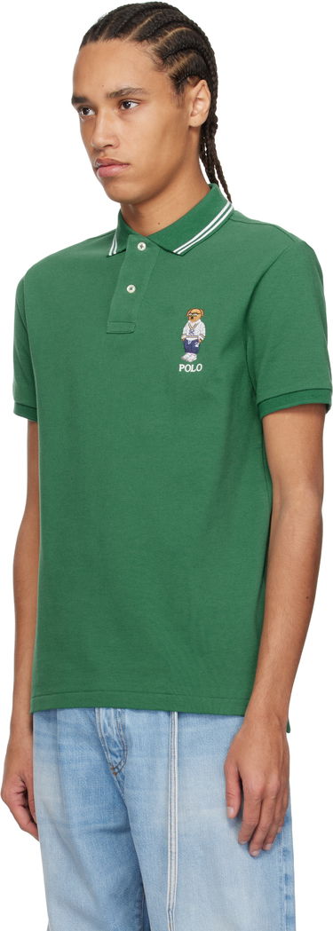 Polo tričko Polo by Ralph Lauren Ralph Lauren Classic Fit Polo Bear Mesh Polo Zelené | 710963817001, 3