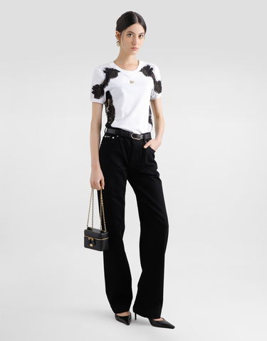 Džínsy Dolce & Gabbana Dolce & Gabbana Loose Fit Jeans With Pressed Pleat Čierna | FTC8CDG8MM3S9001, 1