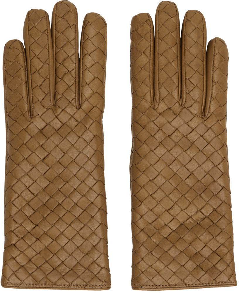 Rukavice Bottega Veneta Leather Gloves Hnedá | 730849 V0171, 0