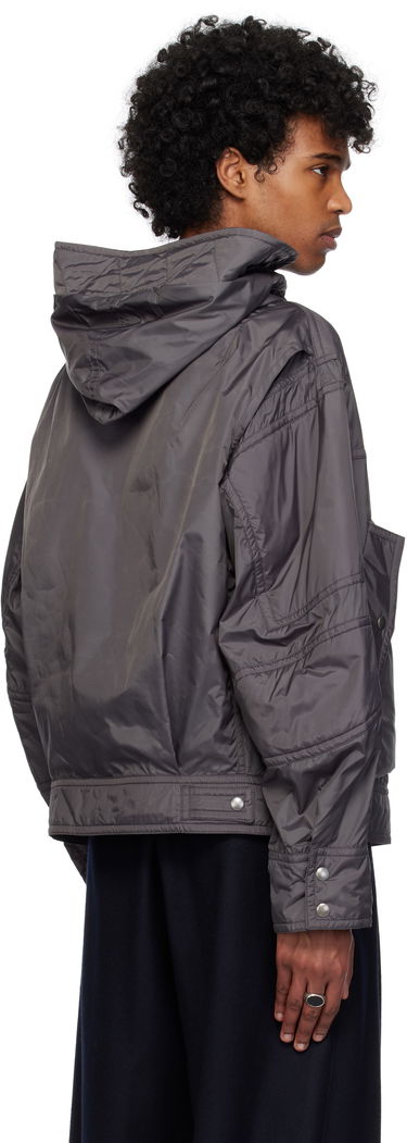 Parka Dries Van Noten Dries Van Noten Satin Hooded Jacket Šedá | 251-020517-1276, 2