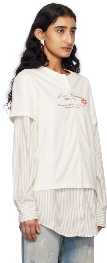Tričko Acne Studios Acne Studios Layered T-Shirt Biela | AC0730-, 1