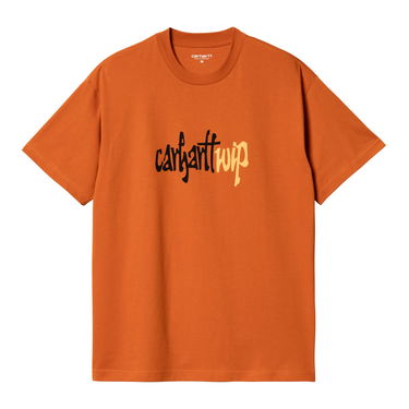 Tričko Carhartt WIP Brush Script Logo Graphic T-Shirt Oranžová | I033952_9, 4