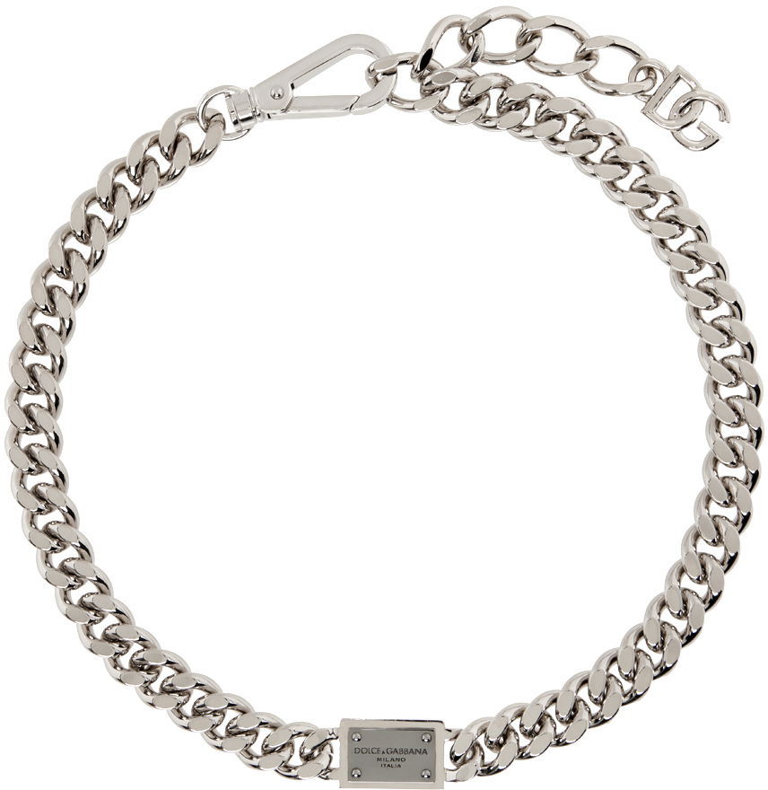 Náhrdelník Dolce & Gabbana Logo Plaque Chain Necklace Metalická | WNQ5M2W1111, 0