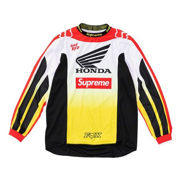 Dres Supreme Honda Fox Racing Moto Jersey Biela | SUP-FW19-599, 0