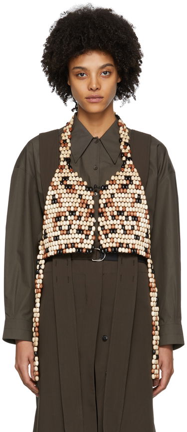 Vesta LEMAIRE Lemaire Beaded Vest Hnedá | W 221 AC354 LO035, 0
