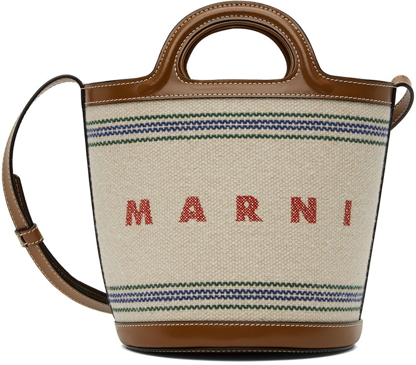 Tote bag Marni Small Tropicalia Bucket Bag Hnedá | SCMP0056U2 P6457, 0