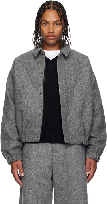 Bunda sage NATION SAGE NATION Jiji Wool Jacket Šedá | S052 JIJI JACKET WOOL MARL GRE, 0