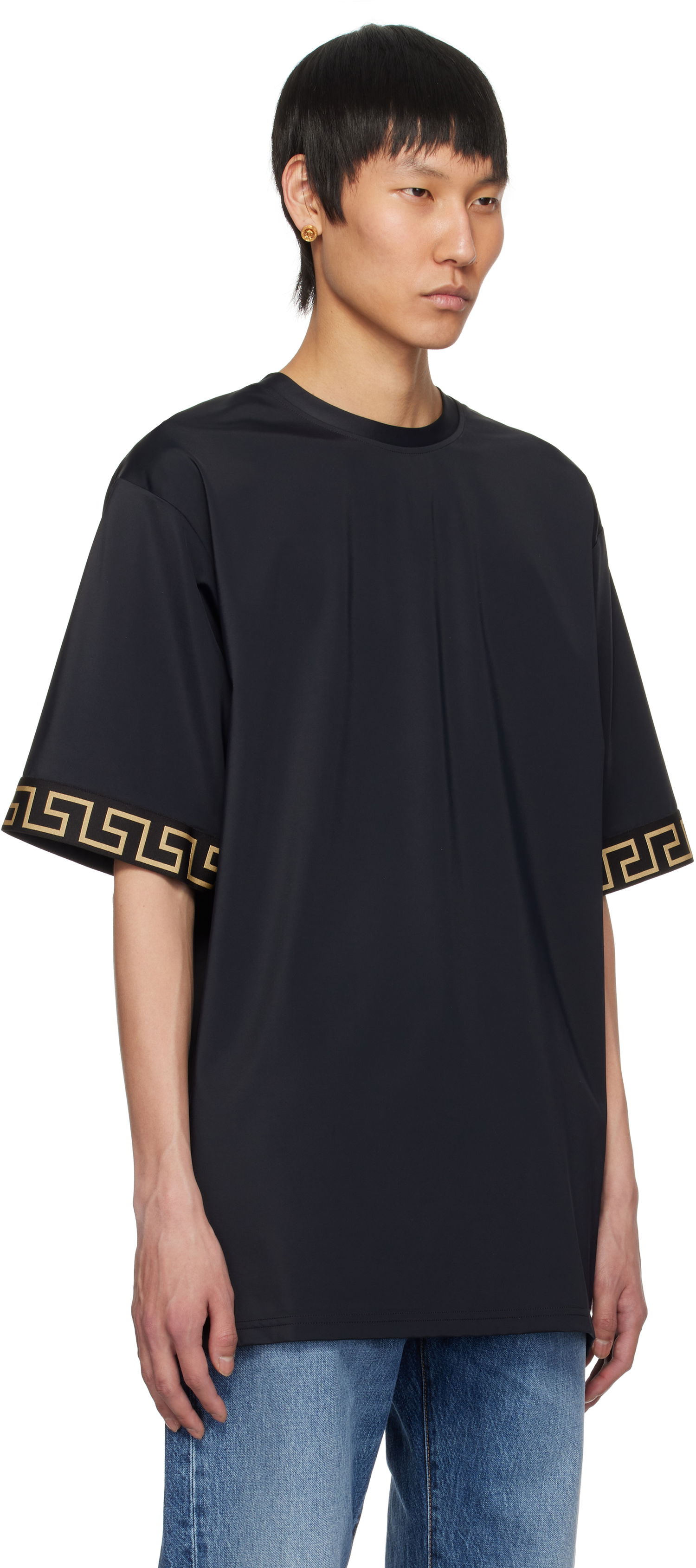 Tričko Versace Versace Underwear Swim T-Shirt Čierna | 1004079_1A11119, 1