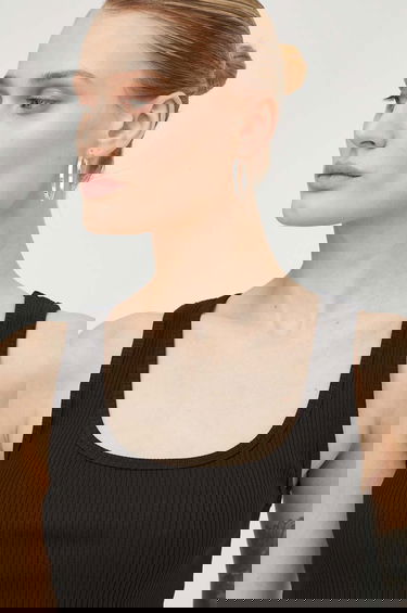 Tielko Samsoe Samsoe Samsoe Samsoe SAAMANZA Ribbed Square Neck Tank Top Čierna | F10000006, 3