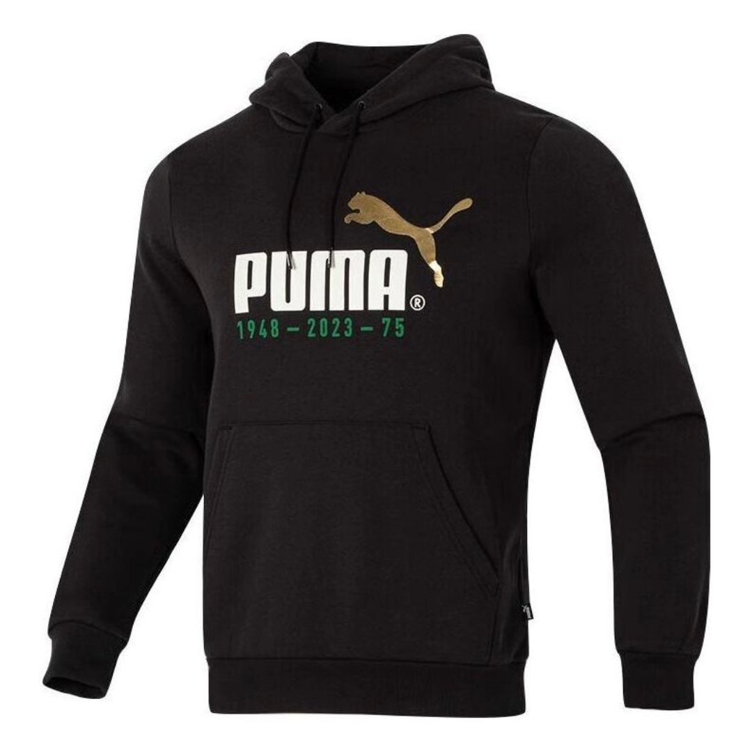 Mikina Puma Logo Printed Casual Hoodie Čierna | 678413-01, 0
