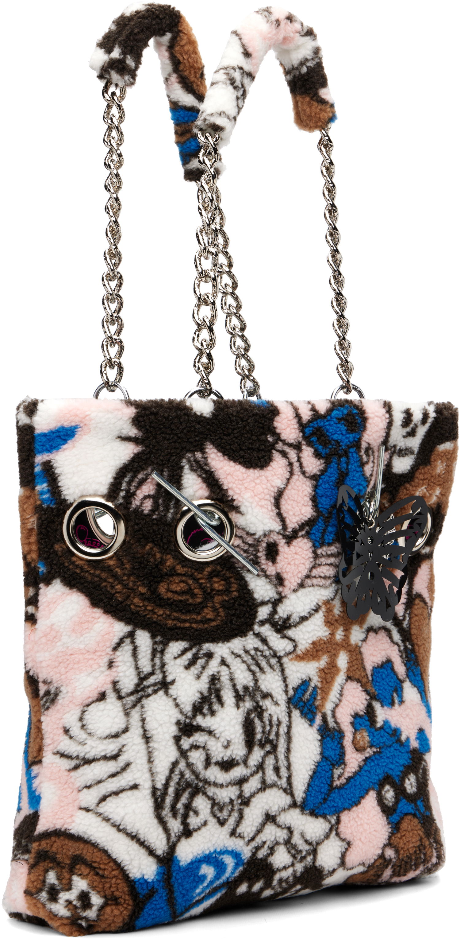 Tote bag Chopova Lowena Printed Chain Strap Fleece Tote Rôznofarebný | 6457, 1