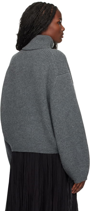 Sveter TOTEME TOTEME Ribbed Turtleneck Sweater Šedá | 244-WRT0394-YA0110, 2