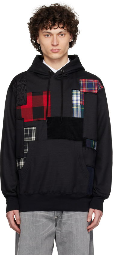 Mikina Junya Watanabe Junya Watanabe Patchwork Hoodie Čierna | WO-T004-051, 0