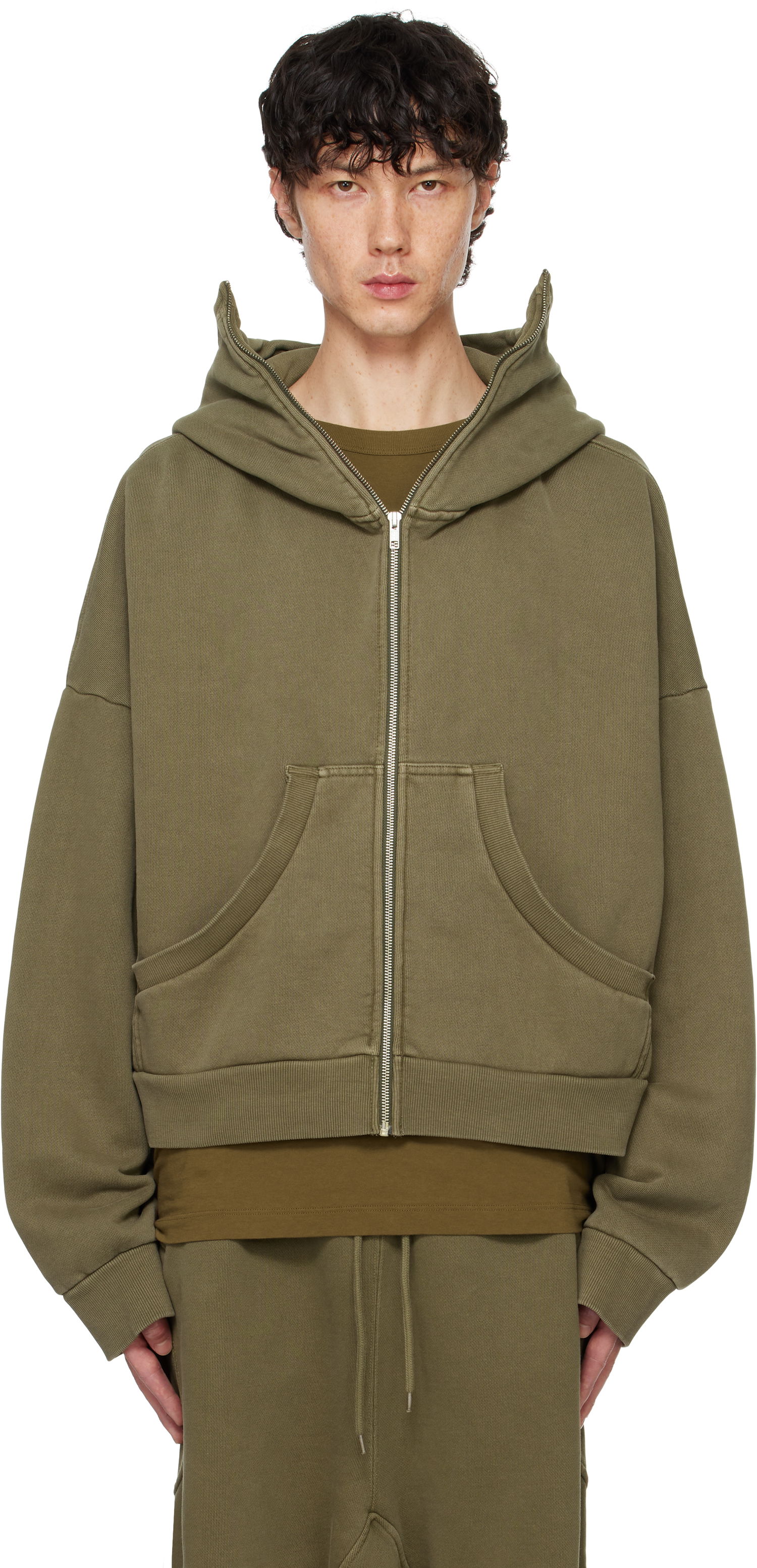 Mikina Entire Studios Hoodie Full Zip Zelené | ES2106MI, 0